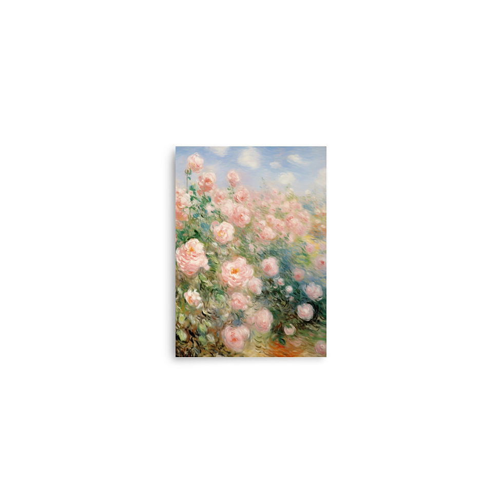 Thumbnail: Pink Roses Impressionist Poster