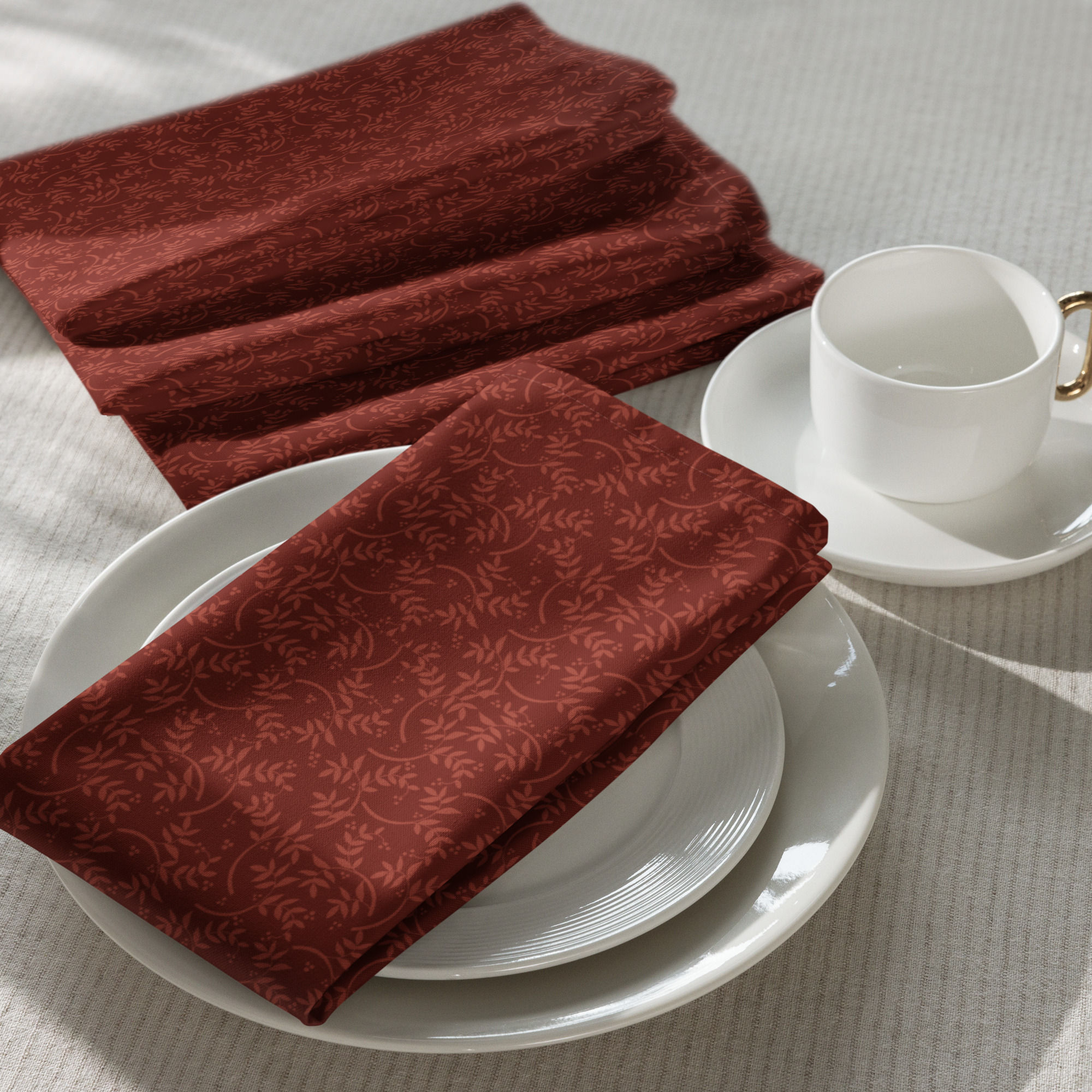 Morris Bordeaux Cloth napkin set