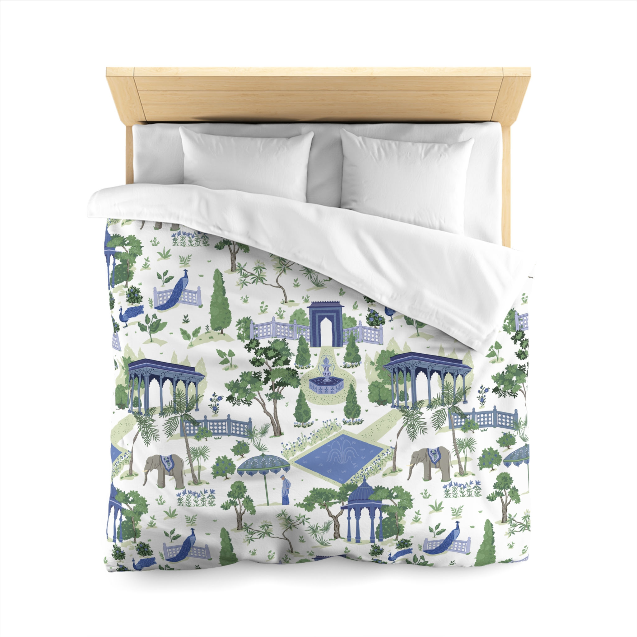 MUGHAL (White) Garden Delights Duvet Cover