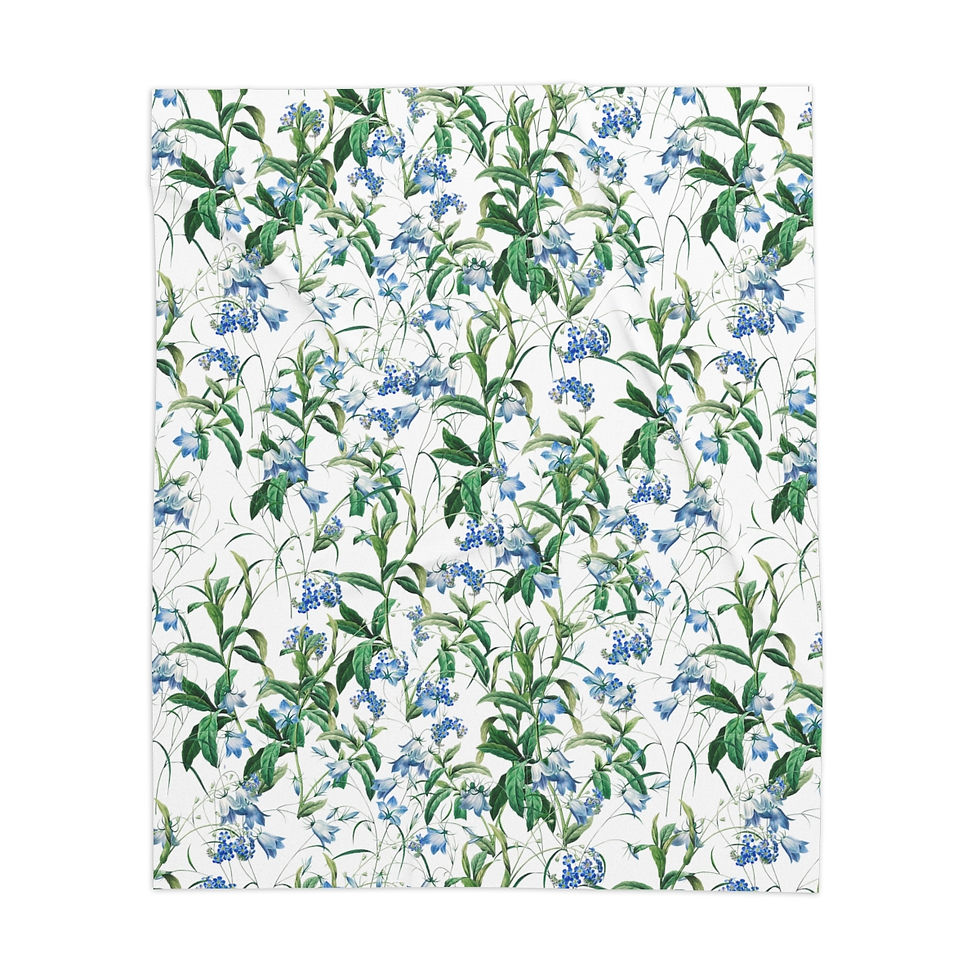 Thumbnail: Blue Bell (White) Sherpa Blanket