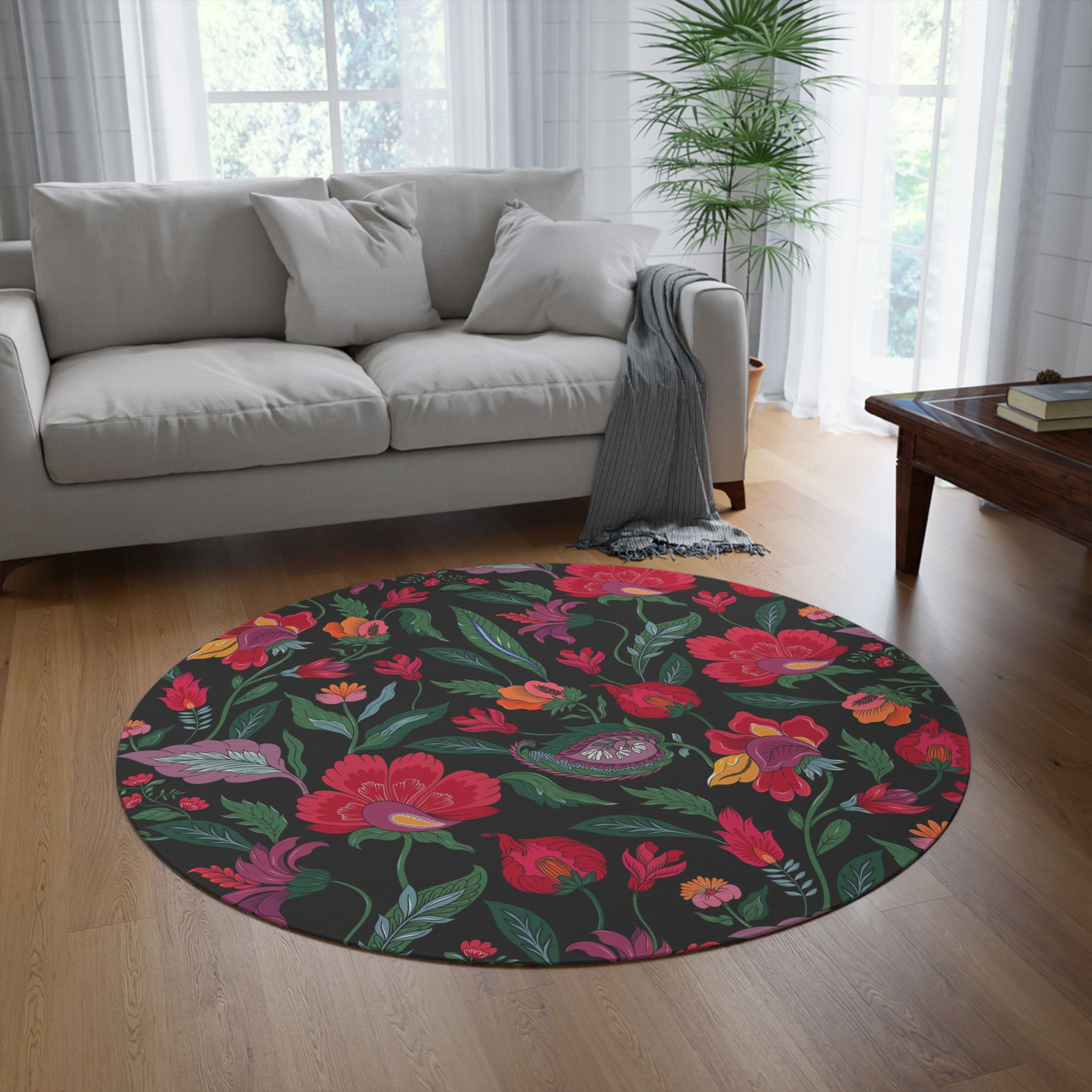 Sari (midnight) Round Rug