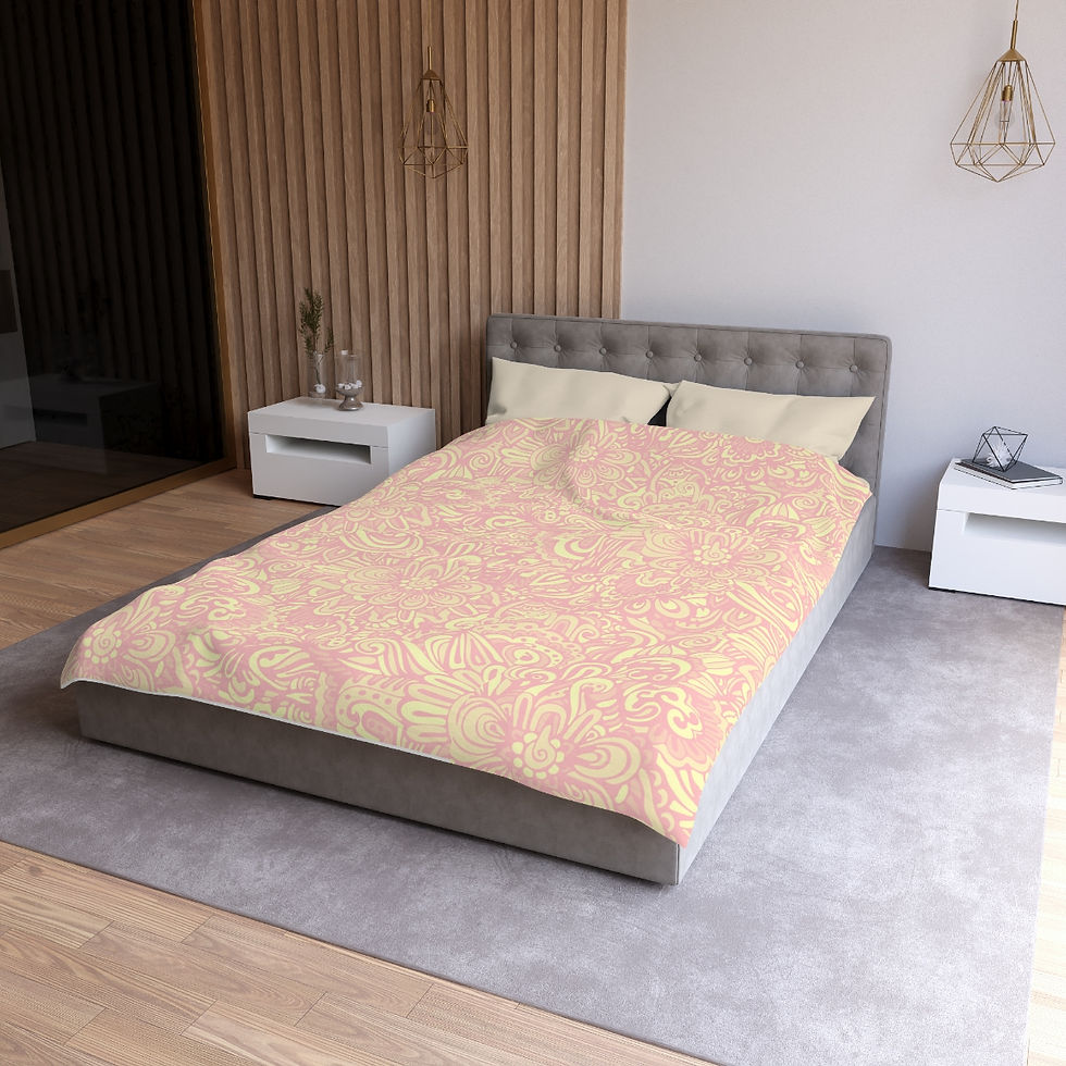 Thumbnail: Rose Swirls Microfiber Duvet Cover