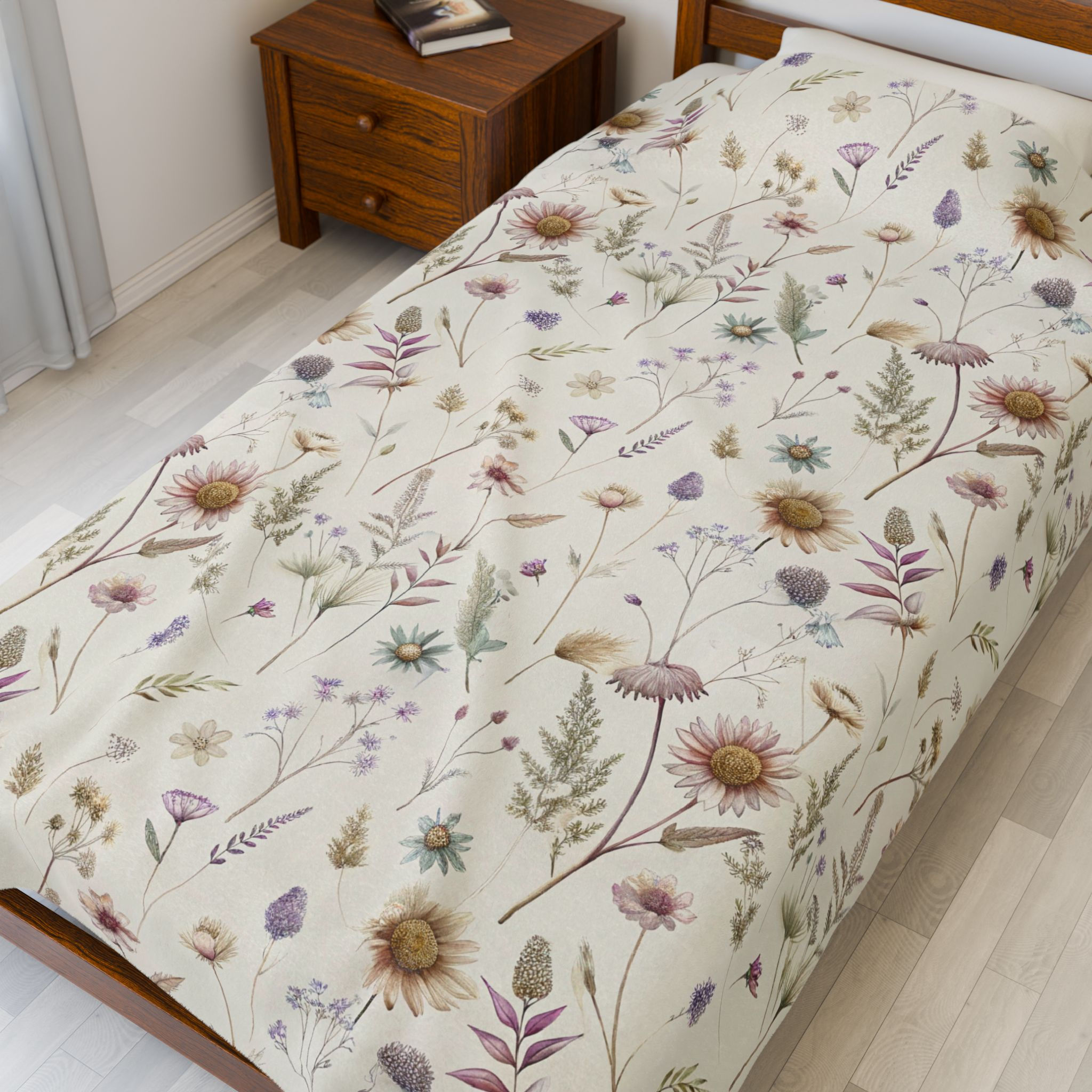 Cozy Wildflower Throw for Home, Nursery & Gifts
