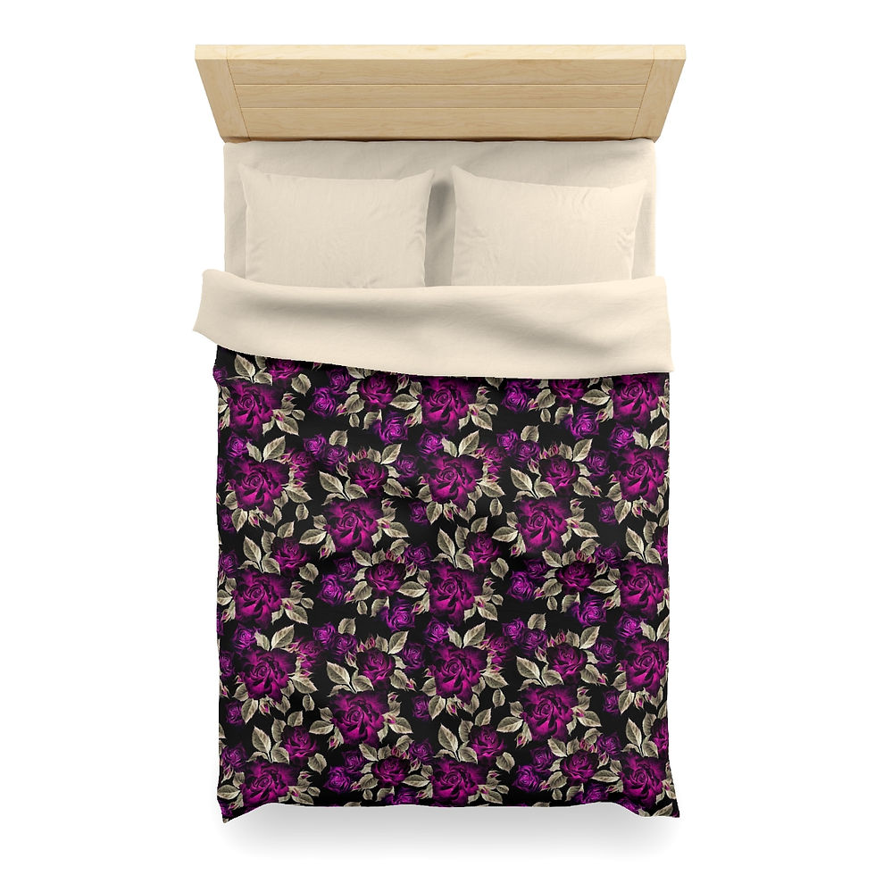 Thumbnail: Midnight Purple Microfiber Duvet Cover