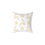 Thumbnail: Golden Reindeer and Stars (white) Spun Polyester Pillow