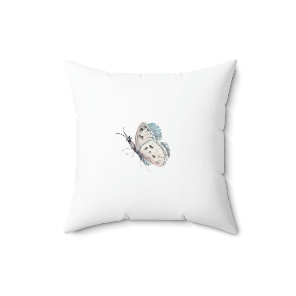 Thumbnail: Lavender Wreath Spun Polyester Square Pillow