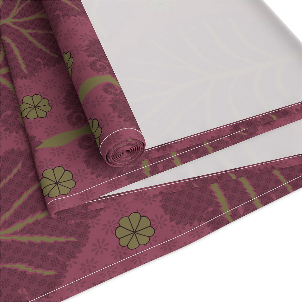 Thumbnail: Elegant Botanical Table Runner Fall Decor, Thanksgiving Table Setting
