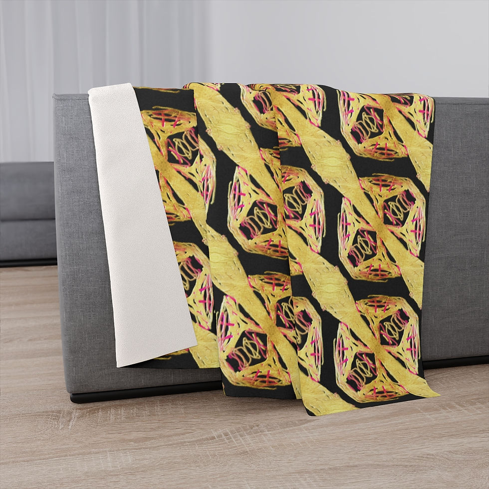 Thumbnail: Design 19B Exotic  Blue  Sherpa Blanket