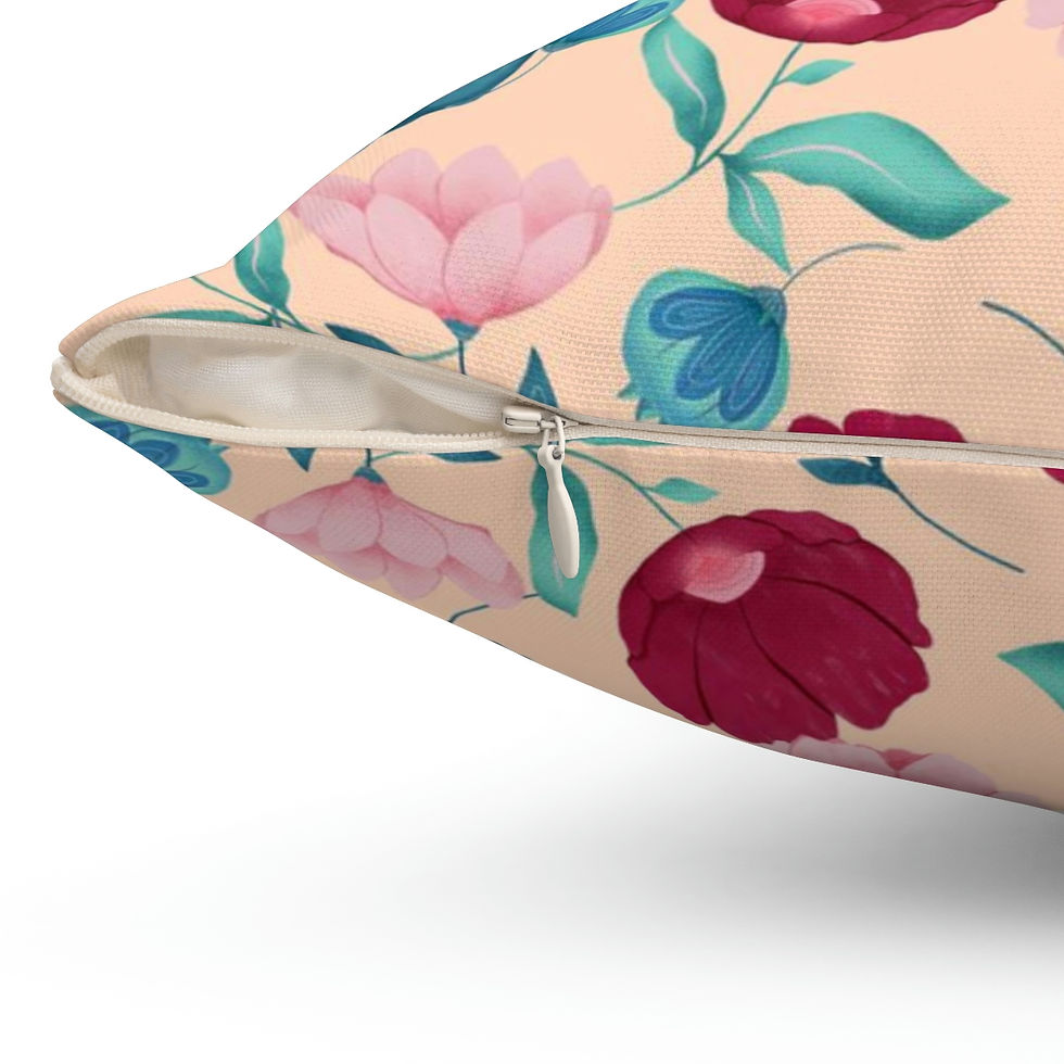 Thumbnail: Flower Dance Spun Polyester Square Pillow