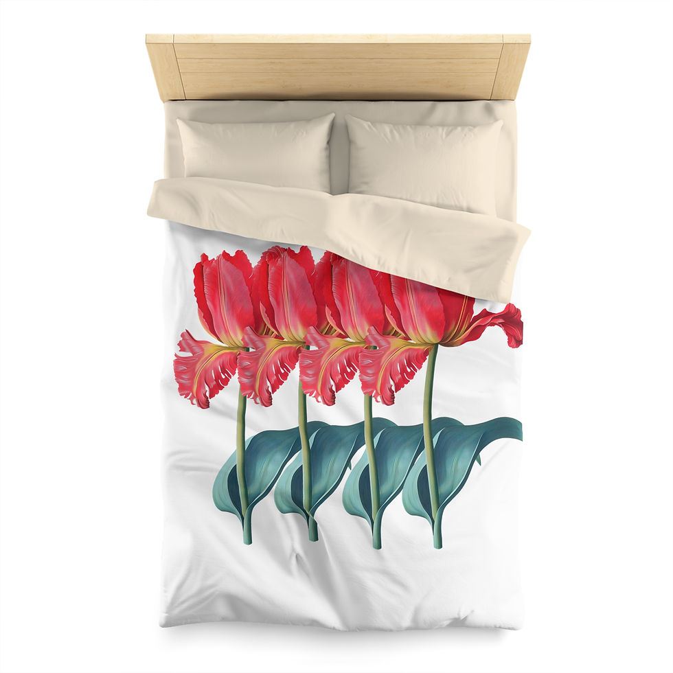 Thumbnail: Tulip Row Microfiber Duvet Cover