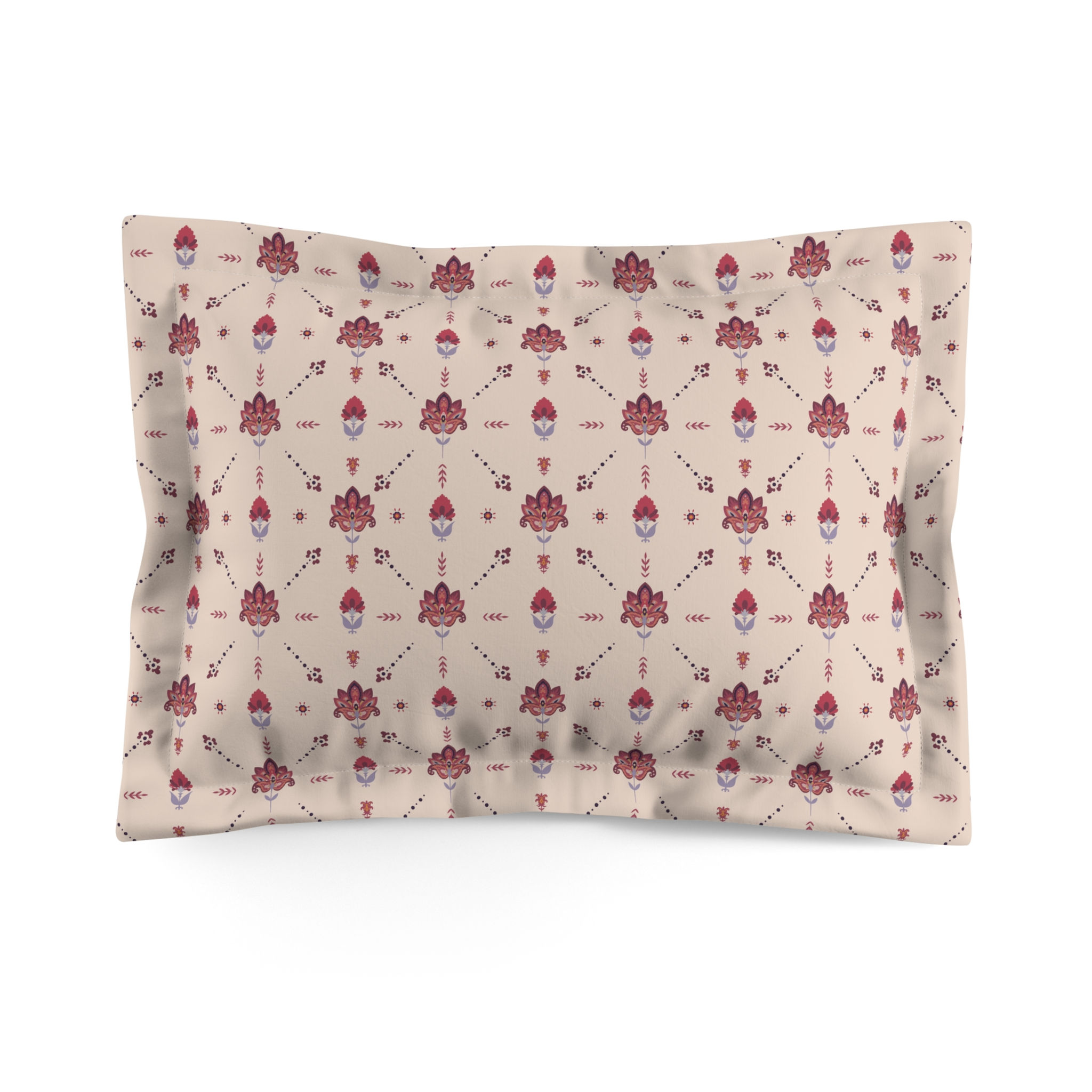 Tealee V2 Bohemian Floral Microfiber Pillow Sham