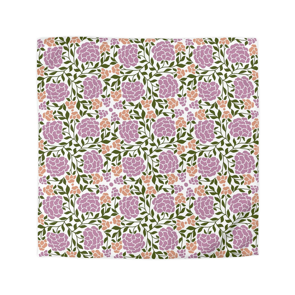 Thumbnail: Happy Flower #4 Microfiber Duvet Cover
