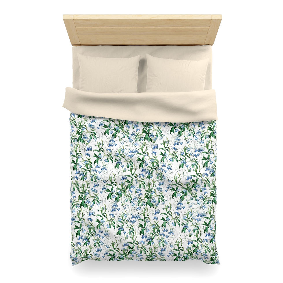Thumbnail: BlueBell (White) Microfiber Duvet Cover