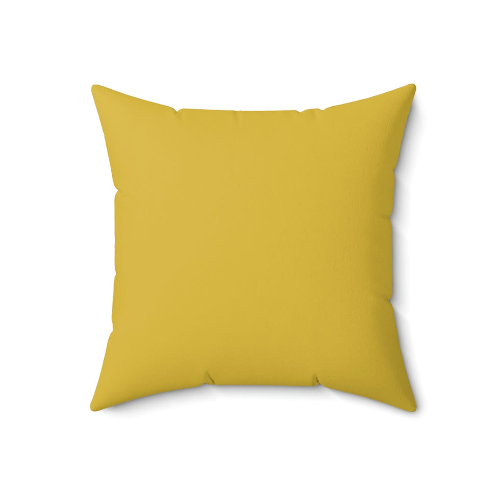 Thumbnail:  Bold Color YELLOW  Spun Polyester Square Pillow