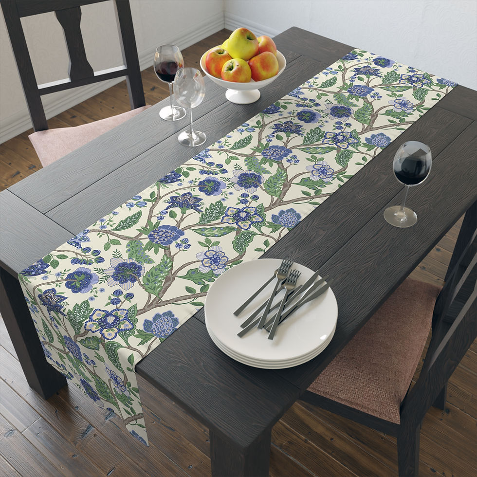Thumbnail: Mughal Garden (creme) Table Runner