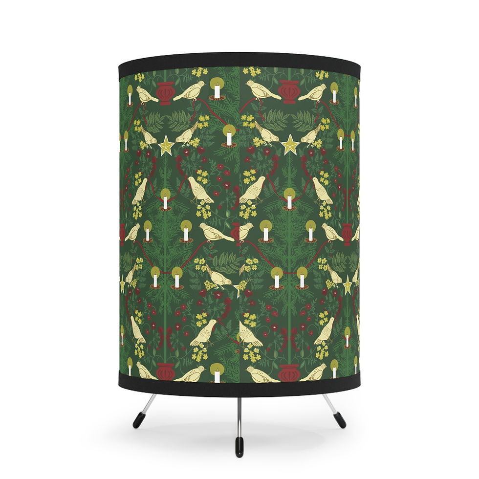 Thumbnail: Wm Morris Christmas Tripod Lamp 