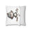 Thumbnail: Cute Bird Floral Pillowcase — Whimsical Nursery Square Throw Pillow
