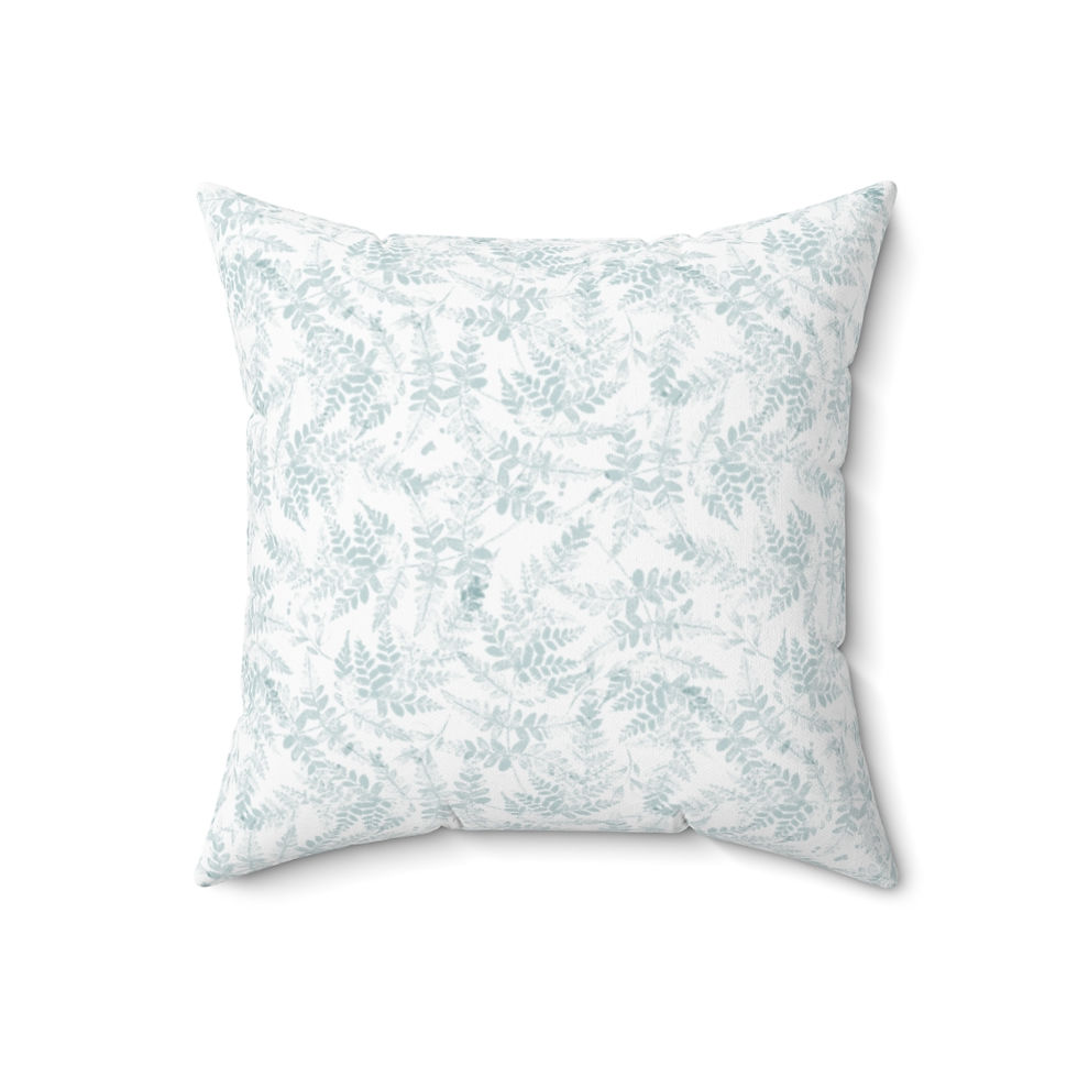 Thumbnail:  Blue Sprigs Spun Polyester Square Pillow