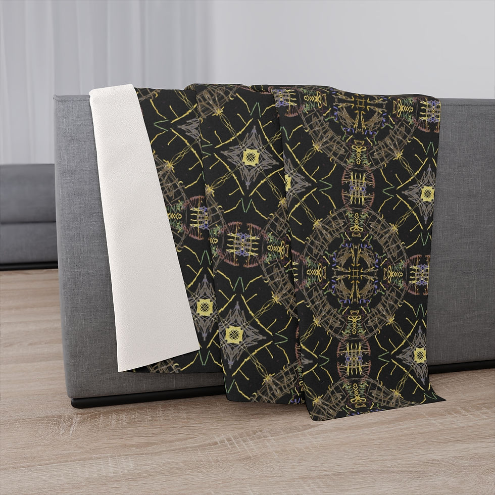 Thumbnail: Design 23 Exotic  Blue  Sherpa Blanket