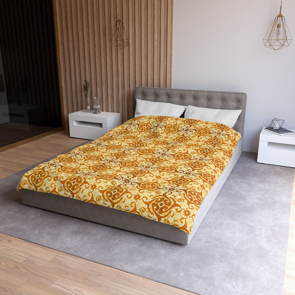 Thumbnail: Block Print Duvet Cover - Diwali Celebration