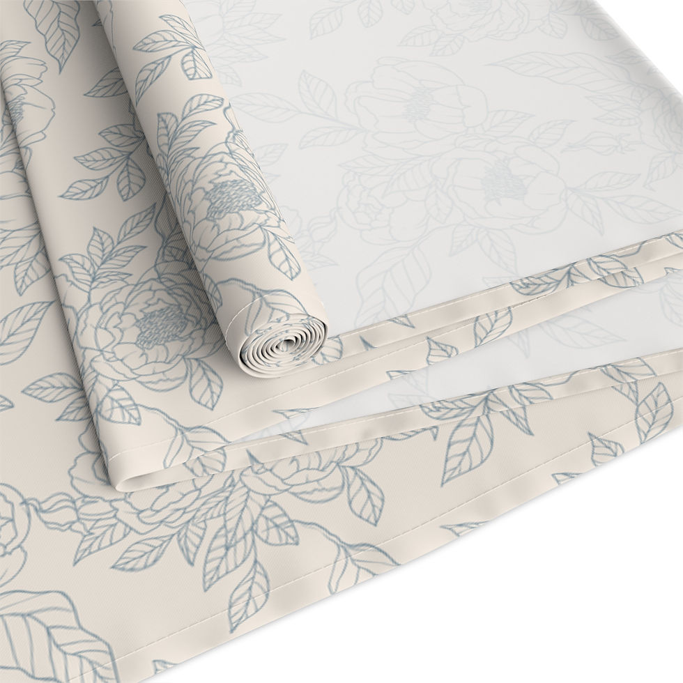 Thumbnail: Vintage Floral Stetch Elegant Floral Table Runner