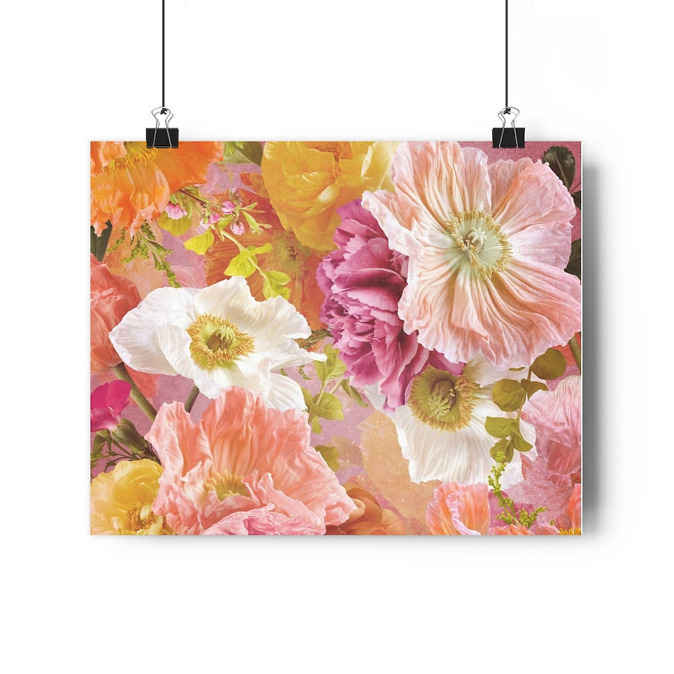 Thumbnail: Bright Poppies Watercolors Giclée Art Print 
