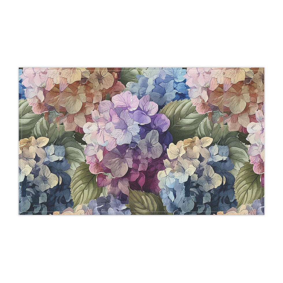 Thumbnail: Floral Hydrangea Tea Towels, Kitchen Decor