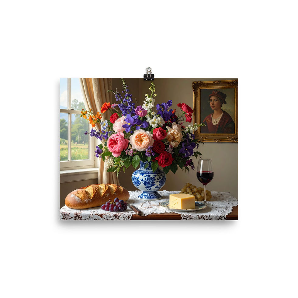 Thumbnail: A 19th Century Vase of Flowers Still Life Poster