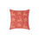 Thumbnail: Golden Reindeer and Stars (red) Spun Polyester Pillow