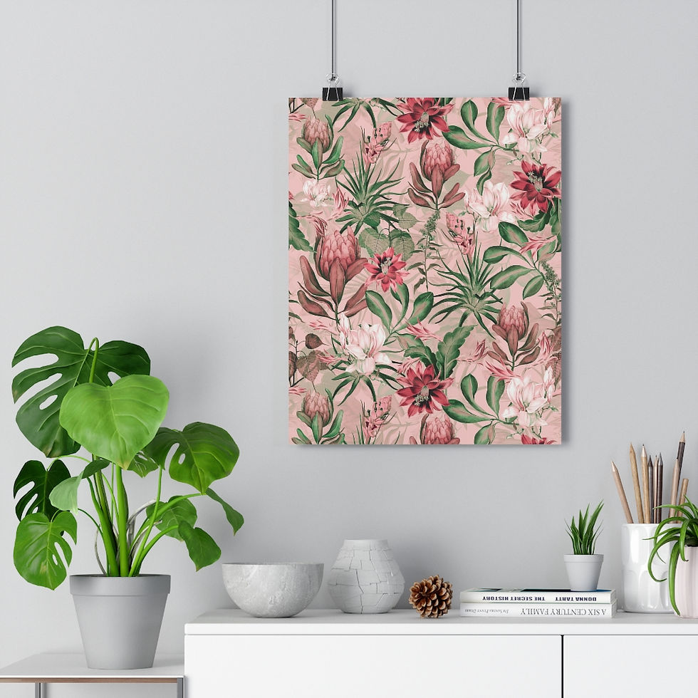 Thumbnail: Peach Tropics Giclée Art Print 