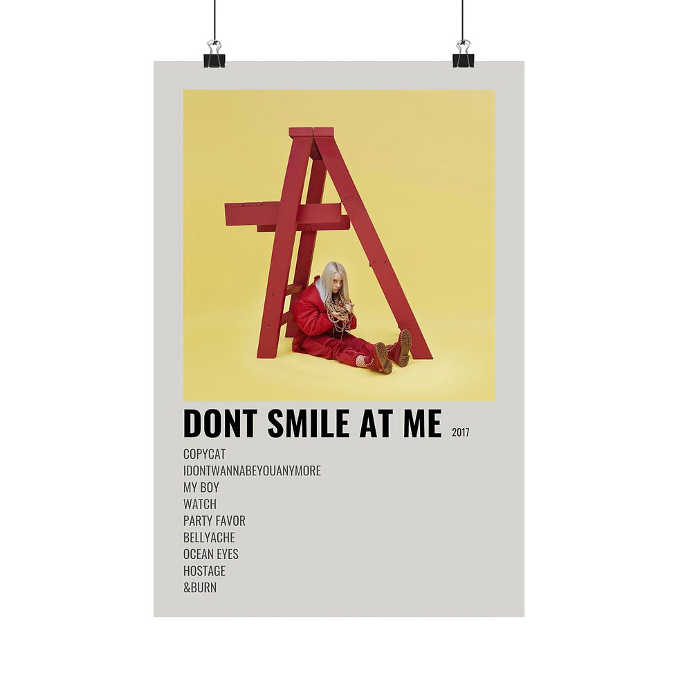 Thumbnail:  Don't Smile at Me, 2017  Matte Vertical Posters