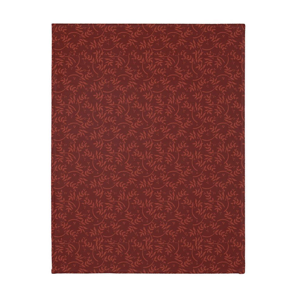 Thumbnail: Wm Morris Christmas Two-Sided Velveteen Microfiber Blanket