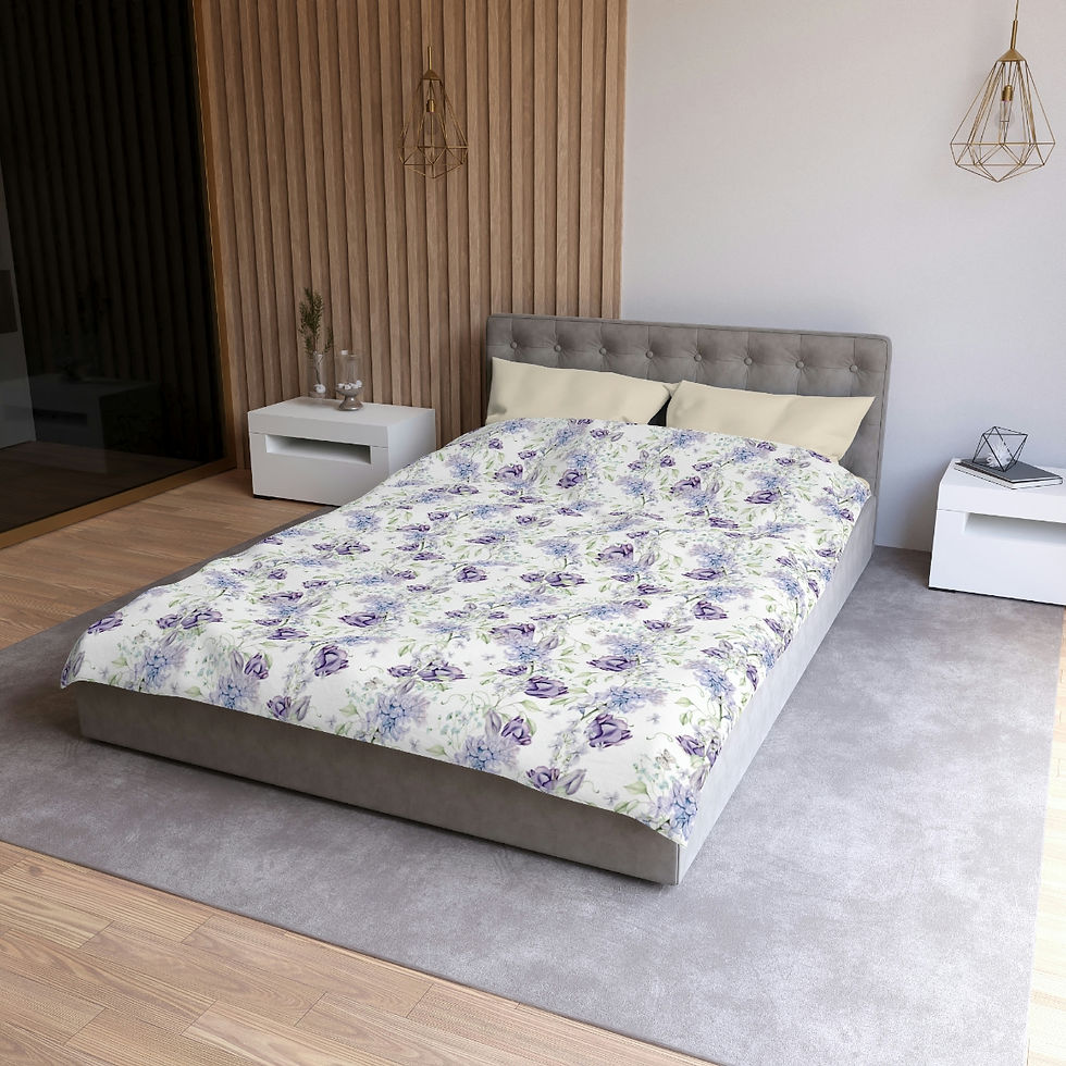Thumbnail: Lilacs Roses Microfiber Duvet Cover