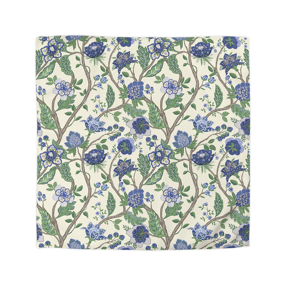 Thumbnail: MUGHAL (Creme) Garden Delights Duvet Cover