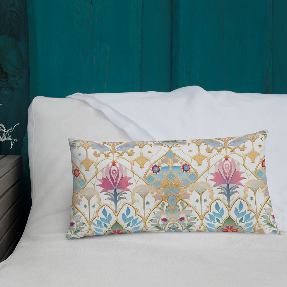 Thumbnail: Pastel and Gold Premium Pillow