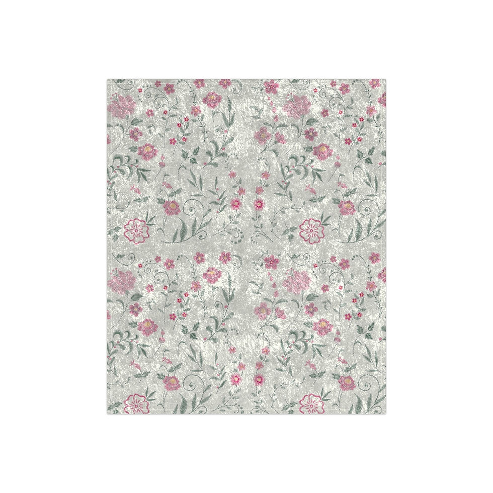 Thumbnail: Ukrainian Embroidery Crushed Velvet Blanket