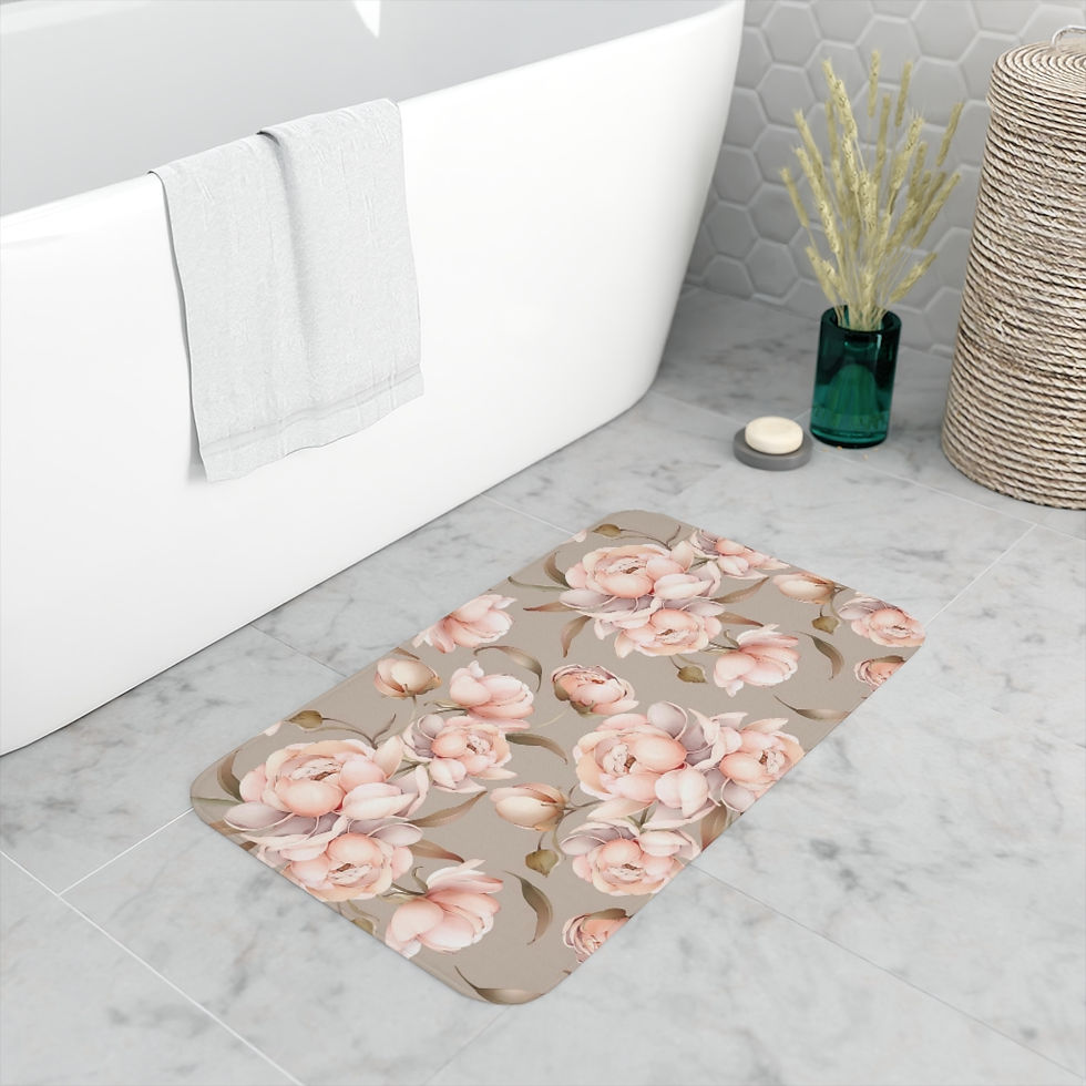 Thumbnail: Peony Bliss Memory Foam Bath Mat
