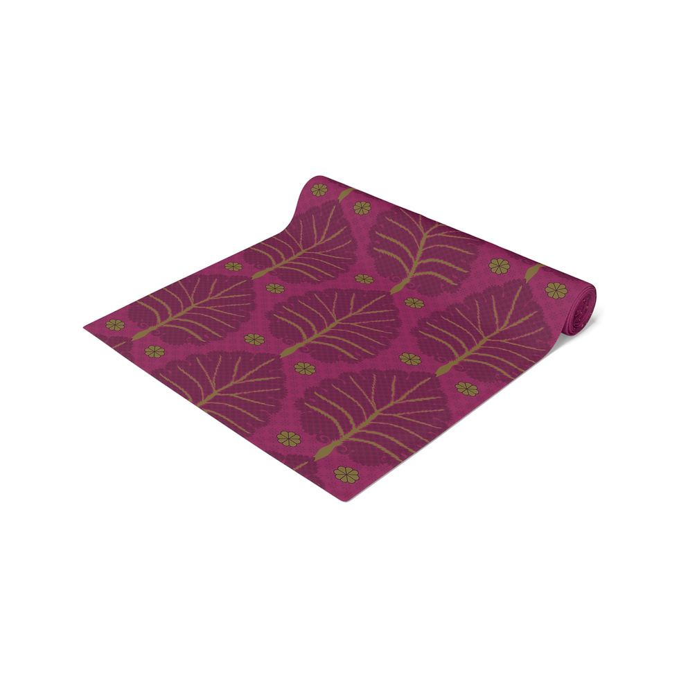 Thumbnail: Elegant Botanical Table Runner Fall Decor, Thanksgiving Table Setting