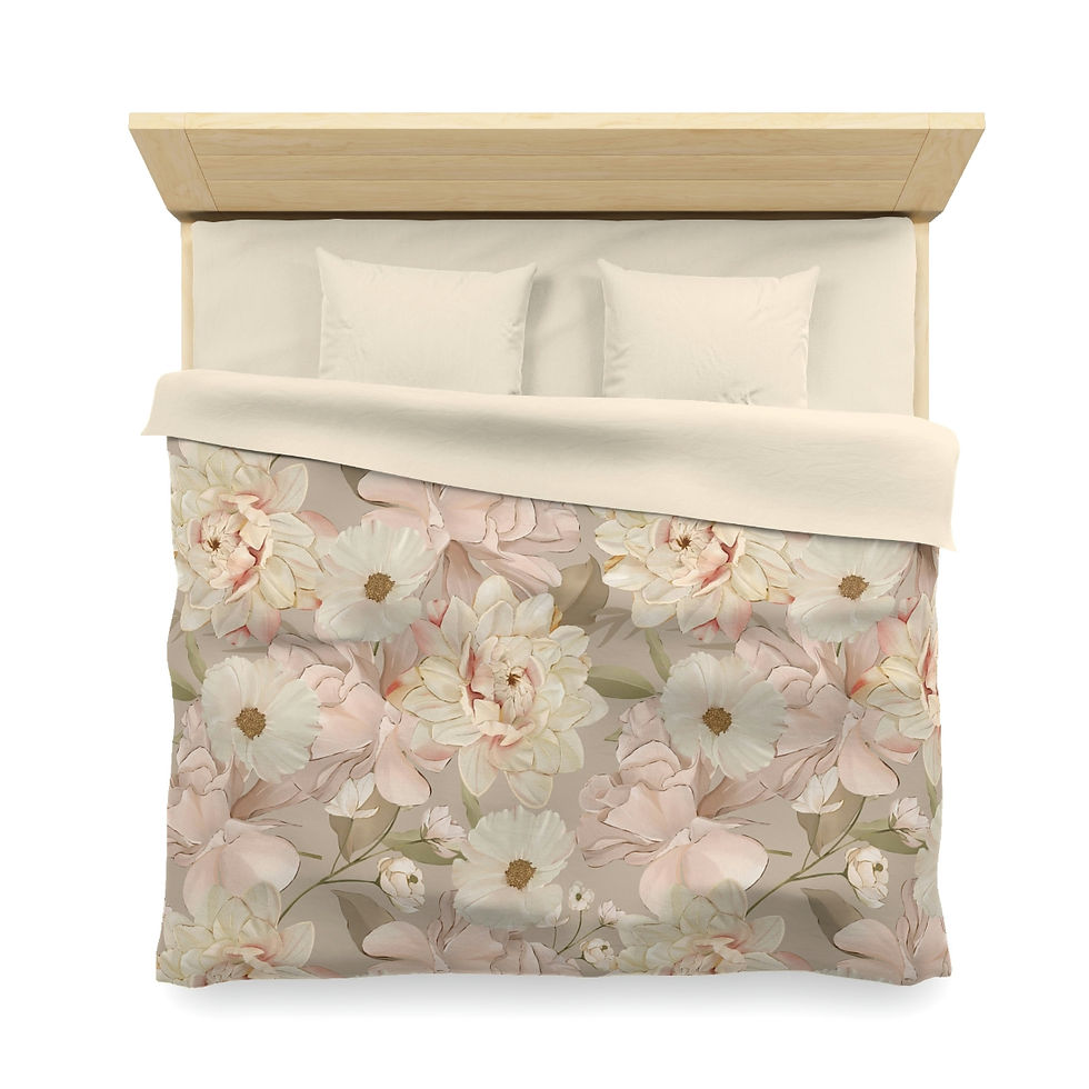 Thumbnail: Creme de le Fiore Microfiber Duvet Cover