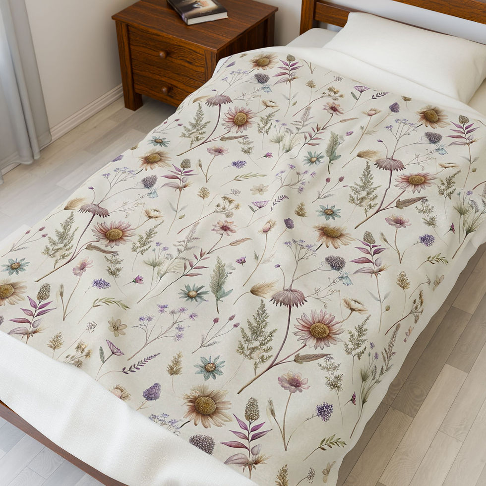 Thumbnail: Cozy Wildflower Throw for Home, Nursery & Gifts