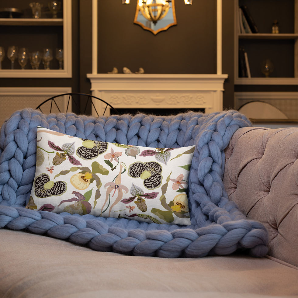 Thumbnail: Orchid Maze Champagne Premium Pillow