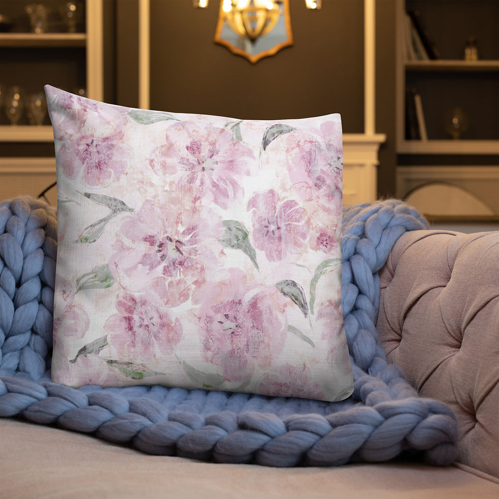 Thumbnail: Amala Pink Peonies Premium Pillow