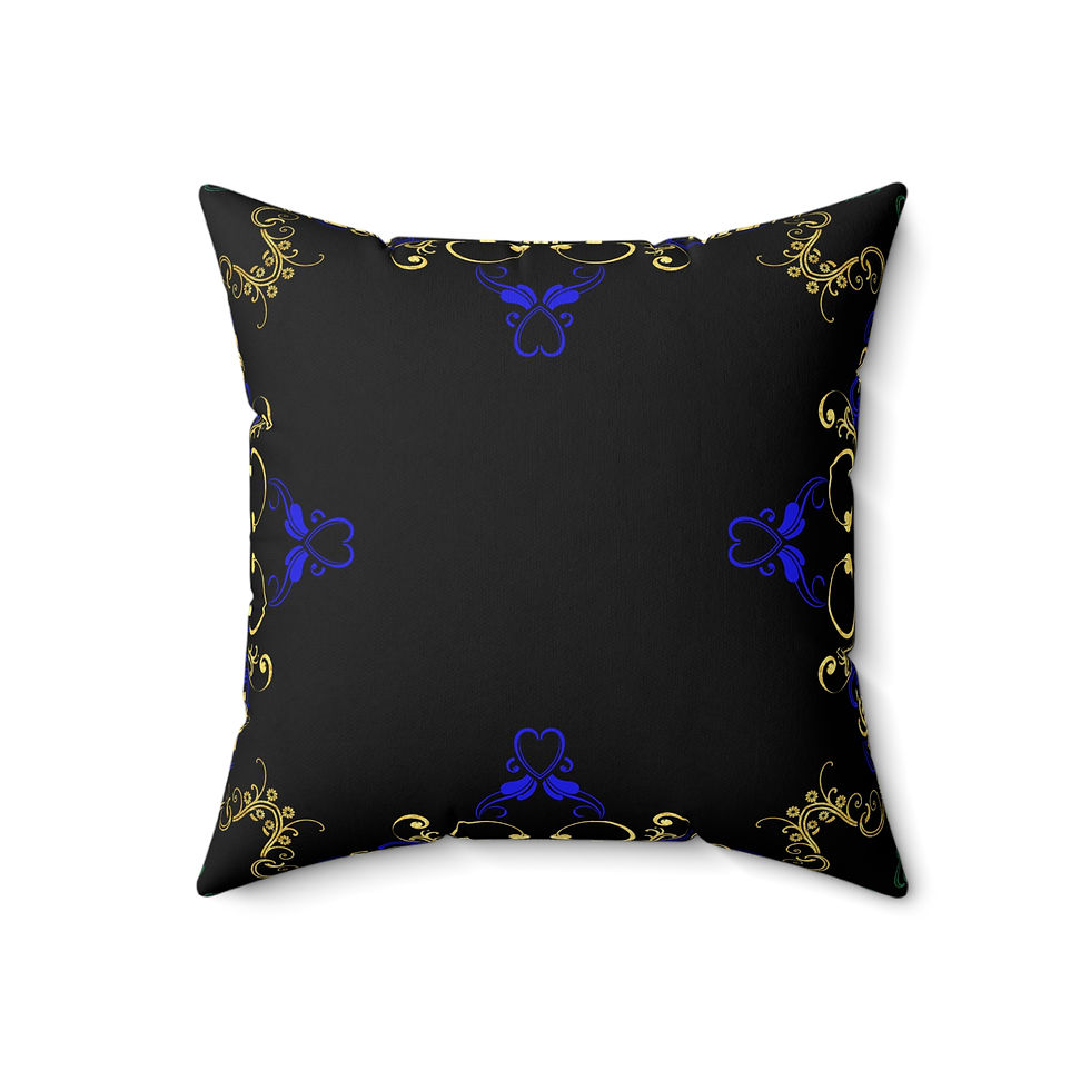 Thumbnail: Persian Intricate Gold and Royal Blue Pillow