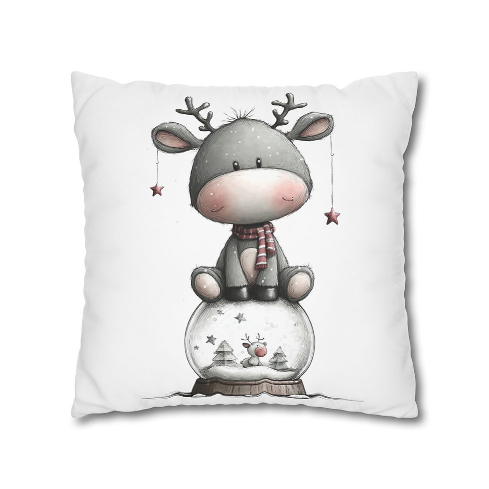 Thumbnail: Cute Bird Floral Pillowcase — Whimsical Nursery Square Throw Pillow