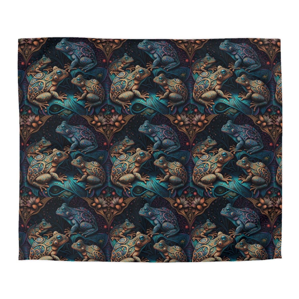 Artistic Frogs #1 Microfiber Duvet Cover