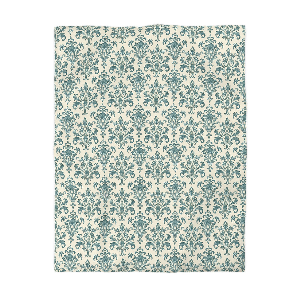 Thumbnail: Elegant Floral Microfiber Duvet Cover - Cozy Bedding for Stylish Bedrooms