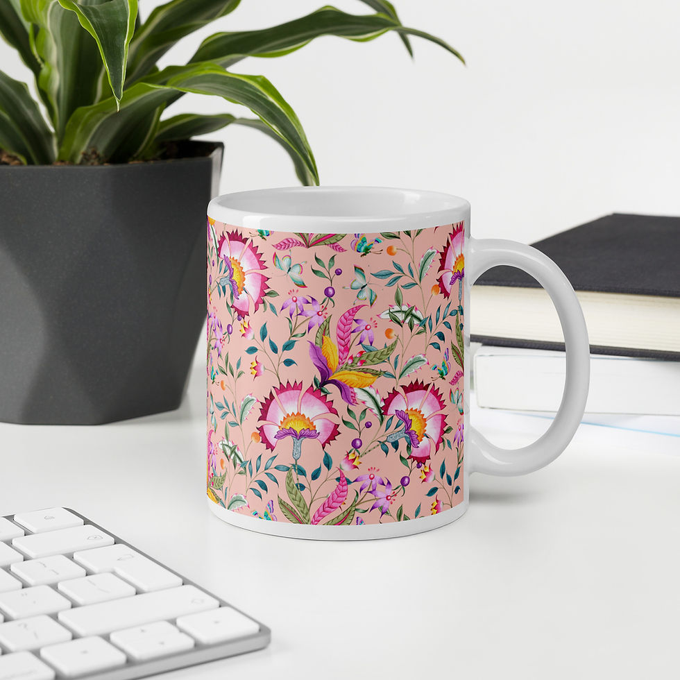Thumbnail: Chintz Pink glossy mug