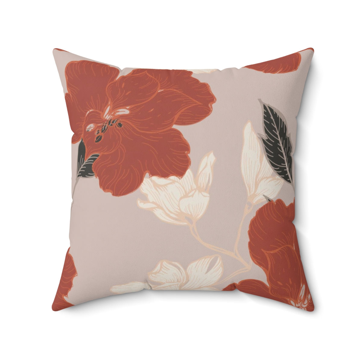 LeiAloha Spun Polyester Square Pillow
