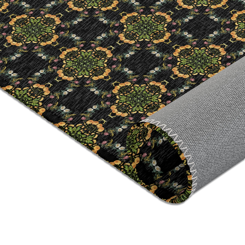 Thumbnail: Arabesque Gardens  Geometric Pattern Area Rug