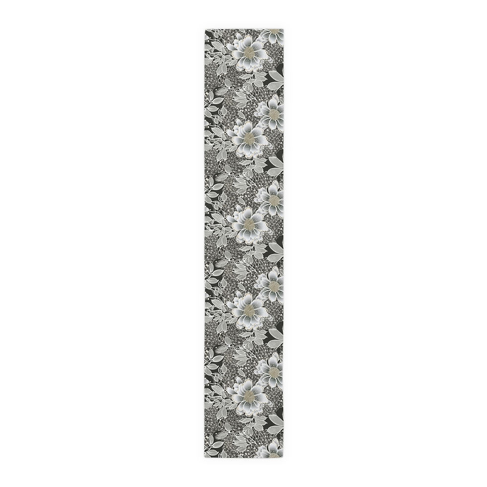 Thumbnail: Lace Rose Table Runner - Cotton/Poly Mix for Dining Decor